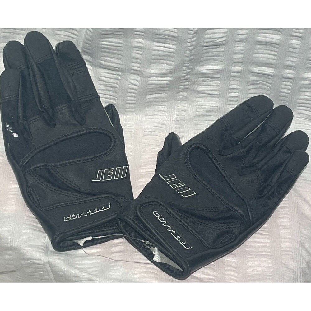Cutters JE11 Julian Edelman Youth L Football Receiver Gloves Black C-TACK New